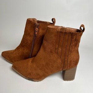 Alexa Brown Lug Ankle Boot
